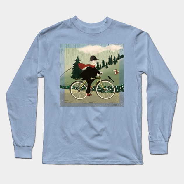 Retro cyclist Long Sleeve T-Shirt by Mimie20